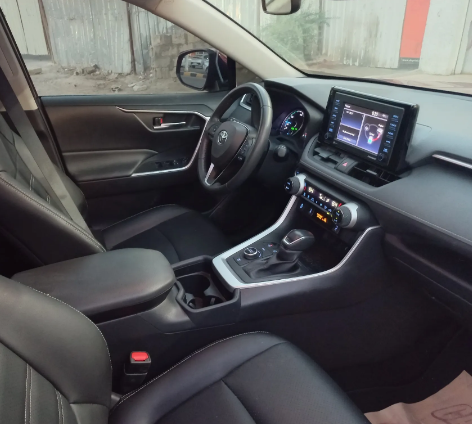 تويوتا راف فور هايبرد 2020 خمري جمرك جديد للبيع